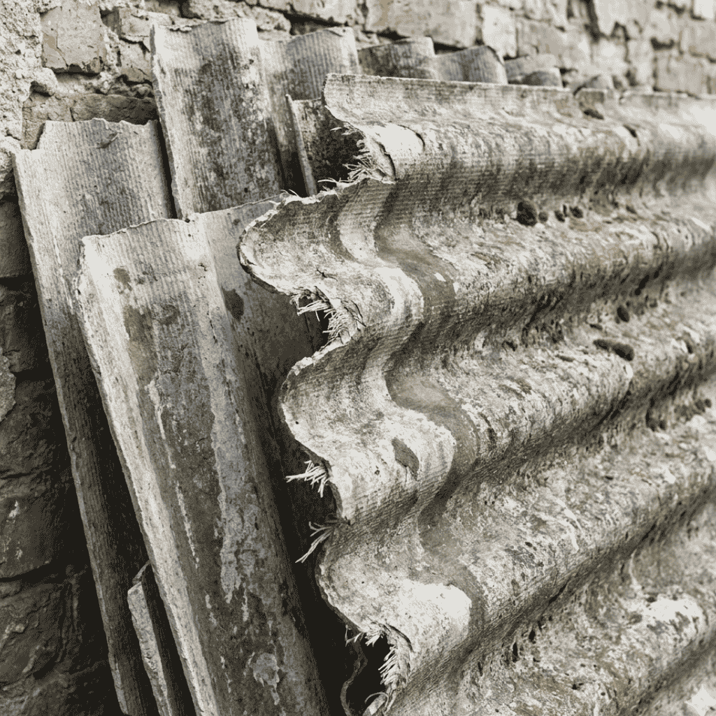 Asbestos roofing sheets